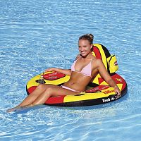 Recreation center floating armchair TREK-N-TUBEwith storage compartment