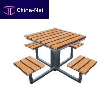 Contemporary picnic table STRONGwoodenstainless steelstainless steel base
