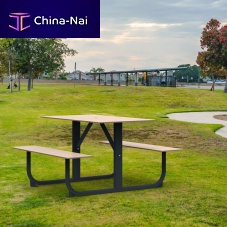 Contemporary table and bench set SYMPHONIE EXTREMEpowder-coated steelHPLgarden
