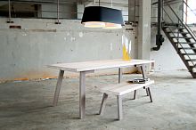 Contemporary bench CATWALKERwooden