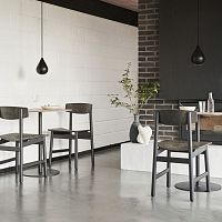 Contemporary dining chair CONSCIOUS indoorwoodrecycled plastic