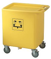 Plastic waste container S19-399for medical waste4-wheel