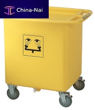 Plastic waste container S19-399for medical waste4-wheel