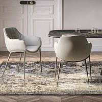 Contemporary dining chair SCARLETTindoorfabricleather