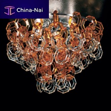 Contemporary ceiling light MISSTRASS : PL70crystalmetalPMMA