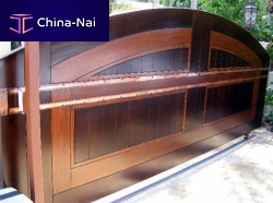Sliding gate WEISSwoodenpanelcommercial