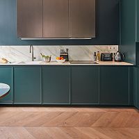 Engineered parquet floor Chevronoakwalnutash