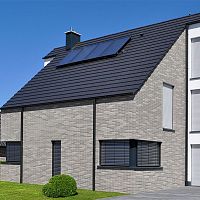Interlocking roof tile BERGAMOflatclinkergray