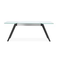 Contemporary table DELTAwoodenglassmarble