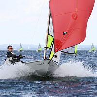 Children's sailing dinghy FEVAdouble-handedskiffregatta