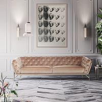 Chesterfield sofa ART NOUVEAUfabricleatherpink