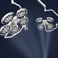 Ceiling-mounted surgical light LD54LED2-arm97