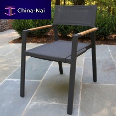 Contemporary dining chair SUMMIT outdoorfabricaluminum base