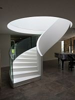 Helical staircase metal stepcontemporarywith risers