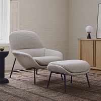 Contemporary armchair Fillmore Mid-Centuryfabricwoodenmetal