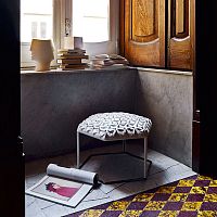 Contemporary ottoman Hiveleathersheet steelthermoplastic
