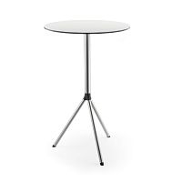 Contemporary high bar table MOLLINAROstainless steelHPLround