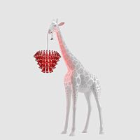 Original chandelier GIRAFFE IN LOVE Mglasscommercialsculptural