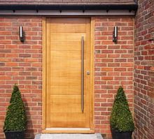 Entry door woodenswingsemi-glazed
