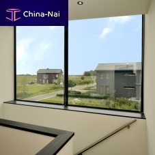 Aluminum window FUTURALfixeddouble-glazedgray