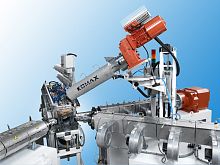 Profile extrusion line for thermoplasticsmultilayersingle layer