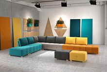 Modular sofa POINTcontemporaryfabricmulti-color