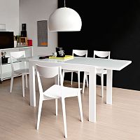 Contemporary table ARTlacquered woodrectangularextending