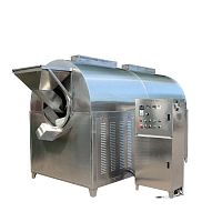 Nut roasting machine for seeddrumbatch