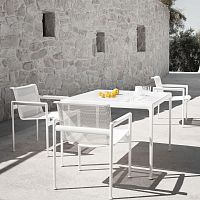 Contemporary dining chair 1966outdoorin polyester meshaluminum base