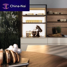 Contemporary sideboard AMBROGIOwith shelfwith glass paneltambour door