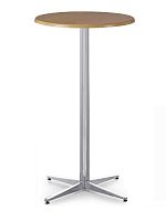 Contemporary high bar table PITCHstainless steelcircularfor public building