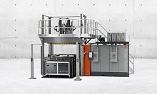 Vertical injection molding machine TWIN-RAM 560hydraulicfor rubbermodular