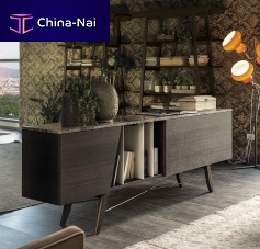 Contemporary sideboard LONGPLAYoakwood veneerash