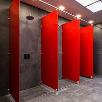 Fixed shower screen tempered glassfor public washroom
