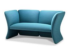 Contemporary sofa MONDIALfabricblue2-person