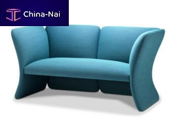 Contemporary sofa MONDIALfabricblue2-person