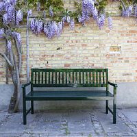 Contemporary garden bench Brightonmahoganywith backrestwith armrests