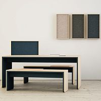 Wall-mounted acoustic panel LIMBUSCAMPUSfabricMDFdouble-sided