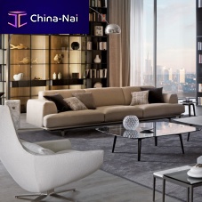 Contemporary sofa MADISON fabricgraybrown