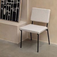 Contemporary chair Fellow indoorfabricmetal base