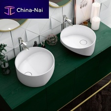 Countertop washbasin SENO ZENPLUSSolid Surfacebicolorwithout hole