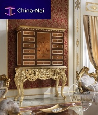 Sideboard with long legs 15611New Baroque designsolid woodfor hotel
