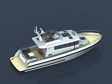 Inboard express cruiser BY42flybridgehard-top