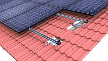 Tile roof PV mounting system top-fixfor portrait installationaluminiumfree-standing