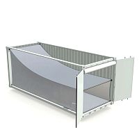 Aluminum crate polyestertransportfor chemicals