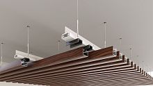 Aluminum profile suspended ceiling BATTENS LIGHT stripfor officefor conference rooms
