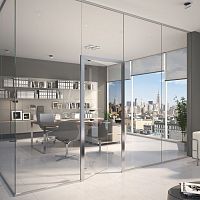 Fixed partition PROFIX DOORmodularglassaluminum