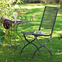 Traditional chair Auroraoutdoorwrought ironwrought iron base