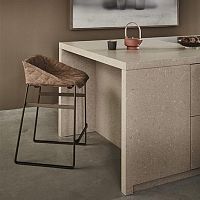 Contemporary bar chair KEKKEkitchenfabricleather