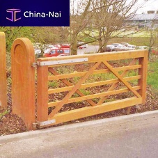 Swing gate woodenlouveredwith bars